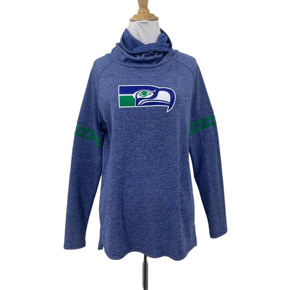 Nike Seattle Seahawks Sweatshirt Women S Small Jumper Turtleneck Dri Fit Sweater - Picture 1 of 14